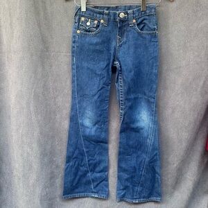 Girls True Religion Jeans JOEY Flare Twisted Seam Size 8 Youth